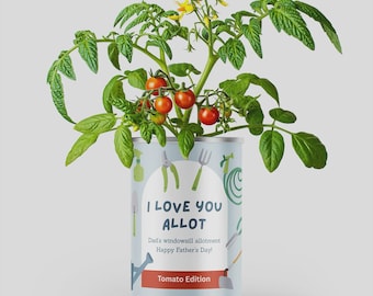 Personalized Father's Day Tomato Grow Kit, Gardening Gift for Dad