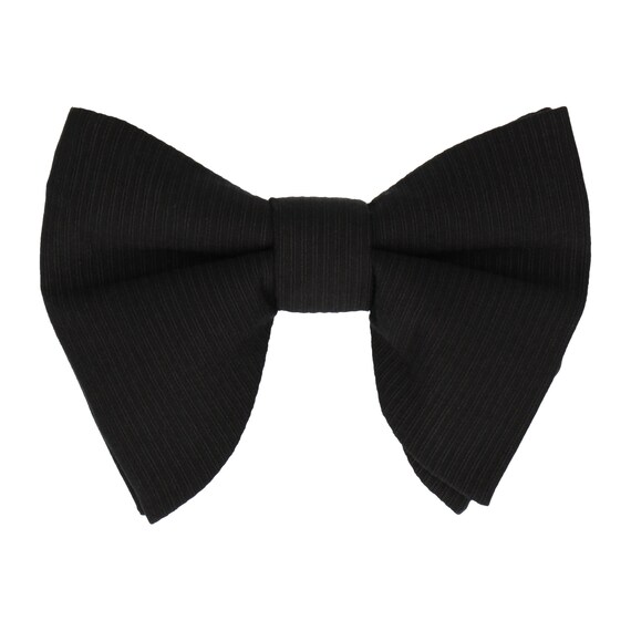 Vintage Style Bow Tie Black Grosgrain Large Evening Bow Tie - Etsy