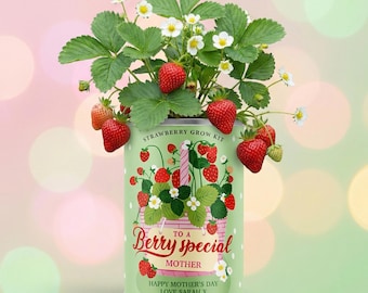 Personalised Strawberry Grow Kit – "To A Berry Special Mother" Gardening Gift