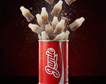 Boîte de bonbons personnalisée en bouteille de cola - Cadeau de bonbons rétro halal