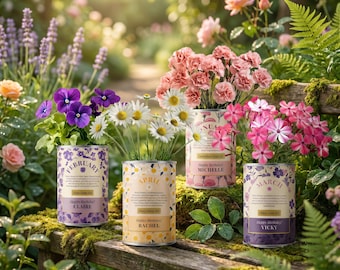 Grow Your Own Birth Flower Tin | Birthday Gift for January - December (Personalised Seeds Kit)