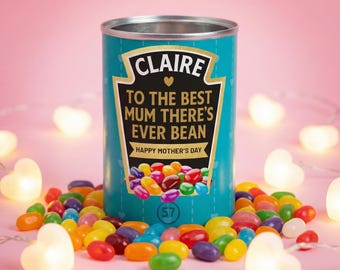 Gift Sweets for Mother's Day - Ever Bean, Personalised Jelly Beans Tin with Name