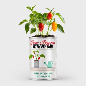Cadeau personnalisé pour la fête des pères, cadeau jardinage pour la fête des pères - Kit de culture de piments, cadeau pour papa, cadeau pour grand-père, cadeau pour lui