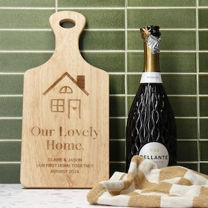Engraved Wooden Chopping Board - Home Design | New Home Gift, Custom Cutting Board - Housewarming Gift Idea