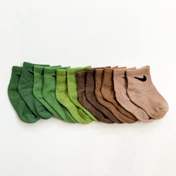 Baby, Toddler & Kids Custom Dyed Nike Socks | Athletic Socks for Kids | Hand Dyed Socks | Trendy Baby Socks | Custom Infant Socks