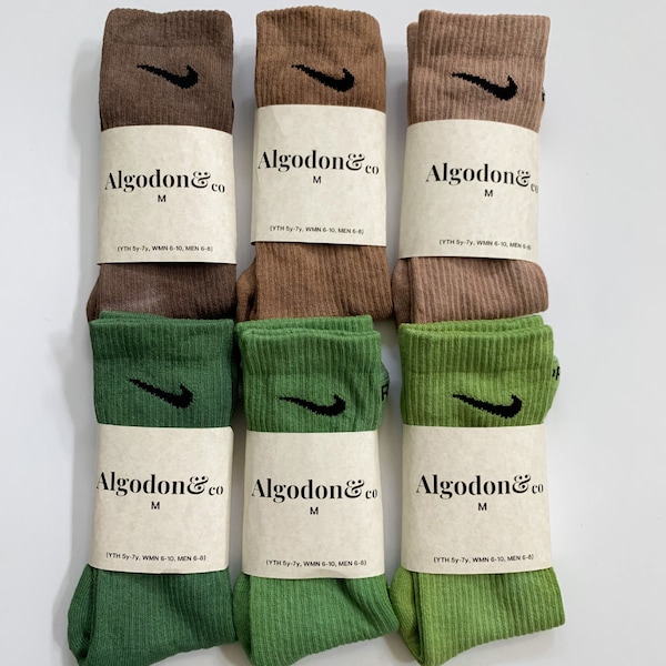 Adult Custom Dyed Nike Socks | Athletic Socks for Fall | Hand Dyed Socks | Fall Socks | Custom Socks | Custom Crew Socks | Neutral Socks