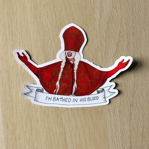 Sticker Katya, ik baad in zijn bloed