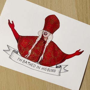 Katya Zamolodchikova Bathed in His Blood Print/ Sticker