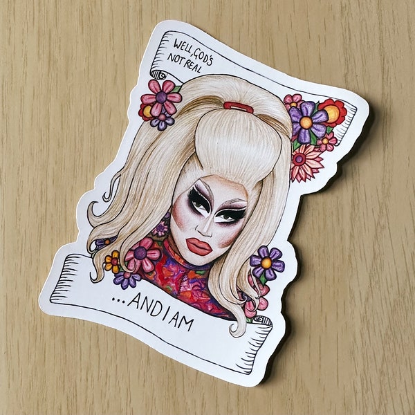 Trixie Mattel Floral Sticker