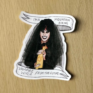 Katya mountainbiken vampier heks sticker