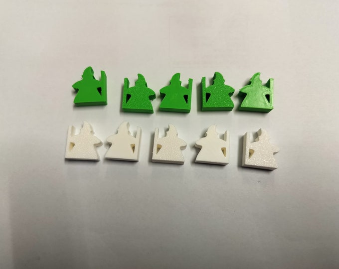 10 meeple wizard board game game figure mage 3d printed