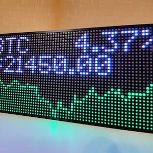 Crypto Ticker Stocks Forex LIVE Price WiFi LED Display