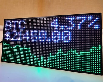 Crypto Ticker Stocks Forex LIVE Price WiFi LED Display