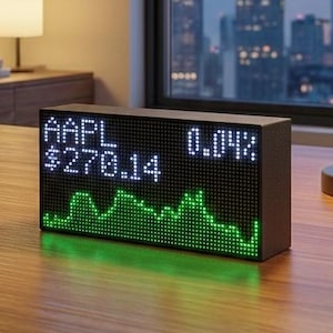 Cadeau voor cryptofans en handelaren in aandelen – WiFi LED-ticker