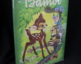 Felix Salten Walt Disney's Bambi 1949 W/Dj Disneyana Film/Movie Basis