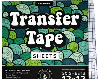 Transfer Paper Sheets for Vinyl 20 Pieces Clear 12"x 12"