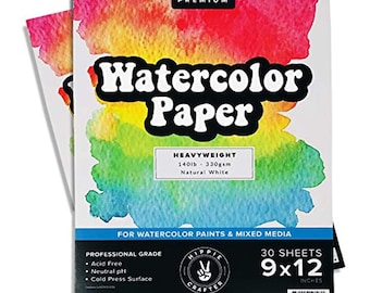 Watercolor Paper for Water Color Paint and Water Colors Markers and Pens