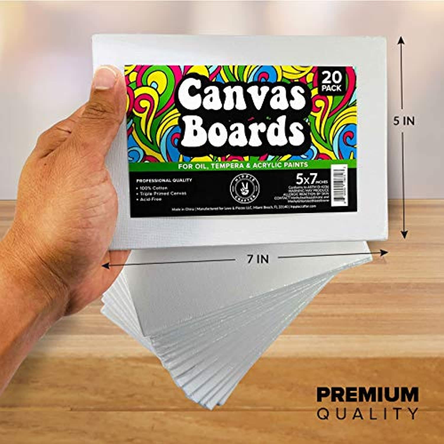 12pcs FREDRIX Artist Quality Canvas Panels Boards Please Choose Your Sizes  