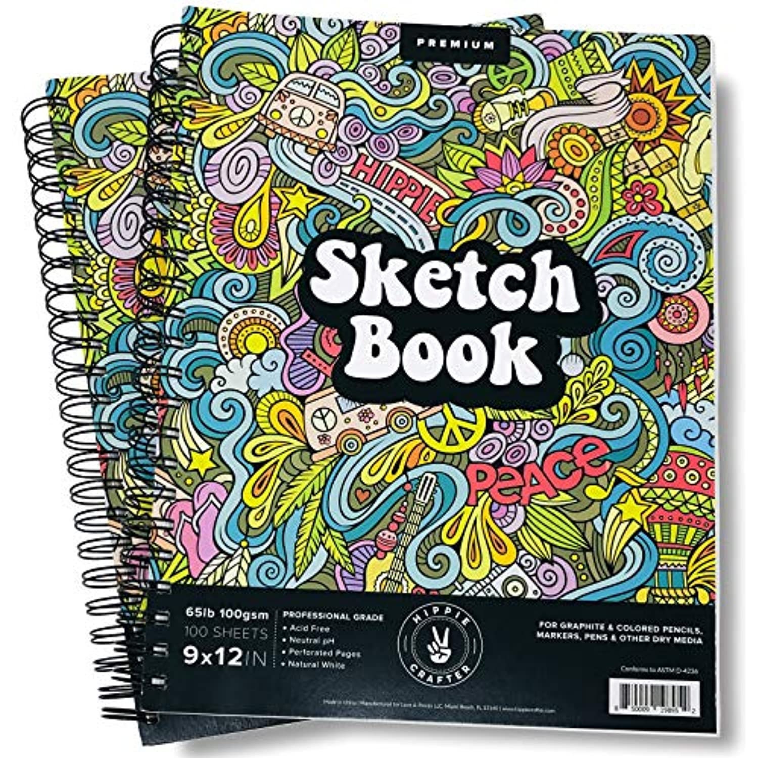 White Paper Drawing Book 9x12 Inches - 100 Pages