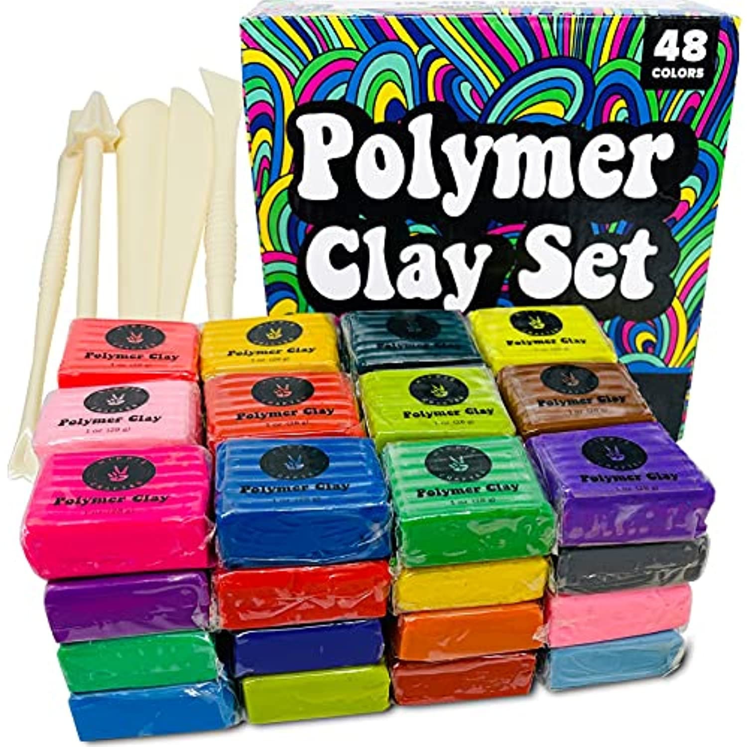 Art 48 Colors Oven Bake Modeling Clay Polymer Clay Kit with 5 Sculpting  Tools-Pottery Tool-Yiwu Xinyi Culture Products Co.,Ltd