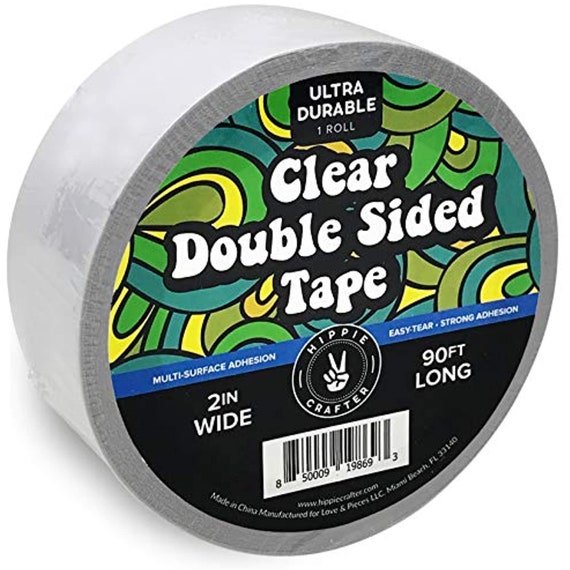 Clear Double Sided Tape 2 Inch Wide Heavy Duty Adhesive 2 Sided