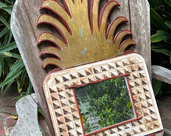 Palm Tile Mirror , Folk art