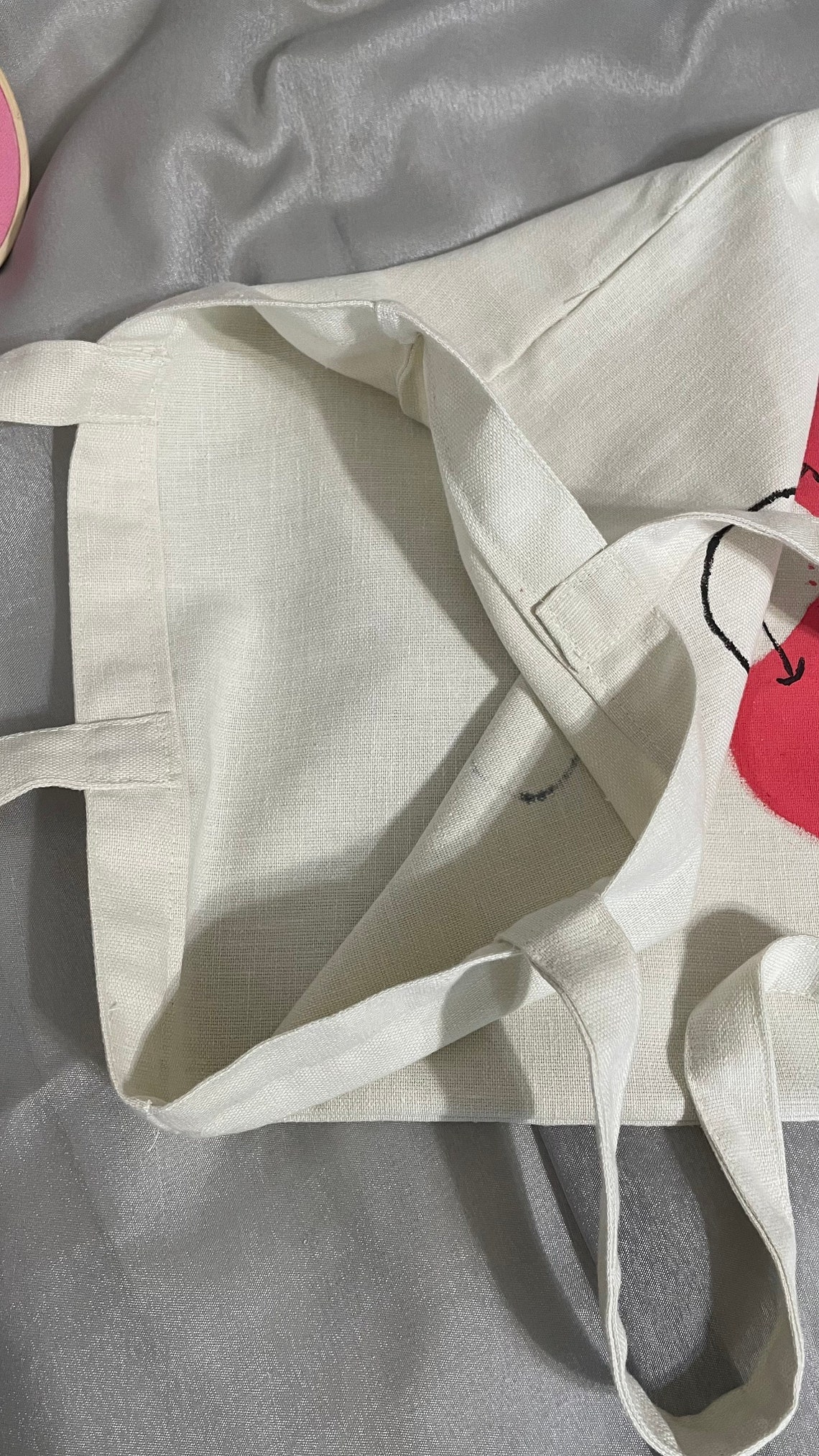 Tote Bagcherry Tote Bag Creamy Color Tote Bag - Etsy