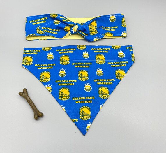 Golden State Warriors bandana para perros Matching Dog Bandana Pet Bandana Warriors Dog Bandana a juego con la diadema sobre el panuelo para perros de collar Etsy Mexico