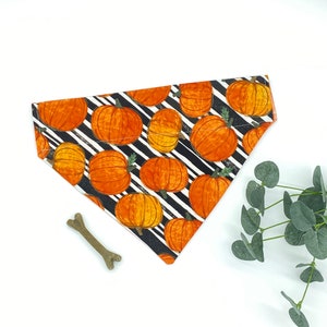 Fall Dog Bandana |Pumpkin Dog Bandana | Over the Collar |Puppy Accessory Dog Scarf| Thanksgiving Pet Bandanas| Halloween Dog| Pumpkin Patch