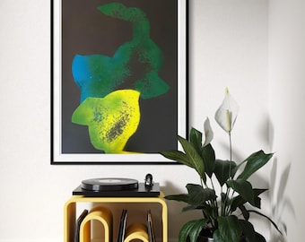 Original Abstract Art Painting – Acrylic on Photo Card – Unique Modern Artwork