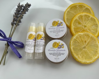 Lavender Lemonade Lip Balm/ Natural Lip Balm/ Bridal shower gift/ stocking stuffer