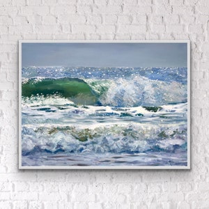 Ocean Painting, Oil on canvas, Seascape, Wall Art