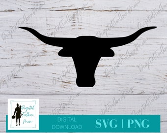 Longhorn SVG, Texas Longhorn SVG, Horn svg, Texas svg, Cut File Cricut, Silhouette