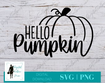 Hallo Pompoen Svg, Pompoen Svg, Herfst Svg, Herfst Svg, Herfst Decor svg, Svg Bestanden voor Cricut, Silhouette Files, SVG