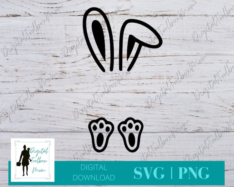 Bunny Ears and Feet Svg Rabbit Ear SVG Easter SVG Easter - Etsy