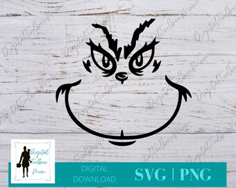 Grinch Svg, Weihnachten Svg, Grinch PNG, The Grinch Svg, Weihnachten, Svg Dateien für Cricut, Silhouette Dateien, SVG
