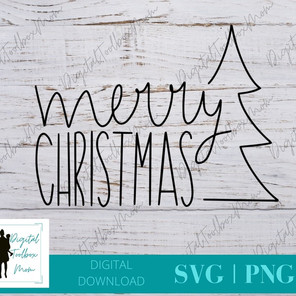 Merry Christmas Svg, Christmas Tree SVG, Christmas Svg, Tree Svg, Merry Christmas, Christmas, Svg Files for Cricut, Silhouette Files, SVG