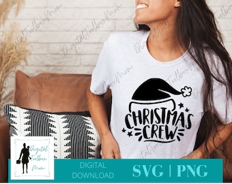 Christmas Crew Svg, Santa Hat SVG, Christmas Svg, Santa Svg, Christmas, Svg Files for Cricut, Silhouette Files, SVG