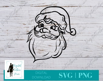 Santa Claus Svg, Santa SVG, Christmas Svg, Santa Hat Svg, Christmas, Svg Files for Cricut, Silhouette Files, SVG