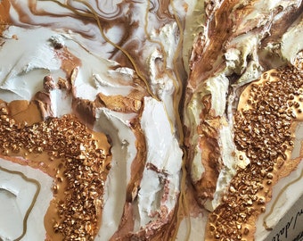 Geode Texture Resin Art, Gold Art, Gold Geode, Texture Art, Resin Art, Geode Painting, Canvas Art, Painting, Geode Wall Art, Decor, Luxury