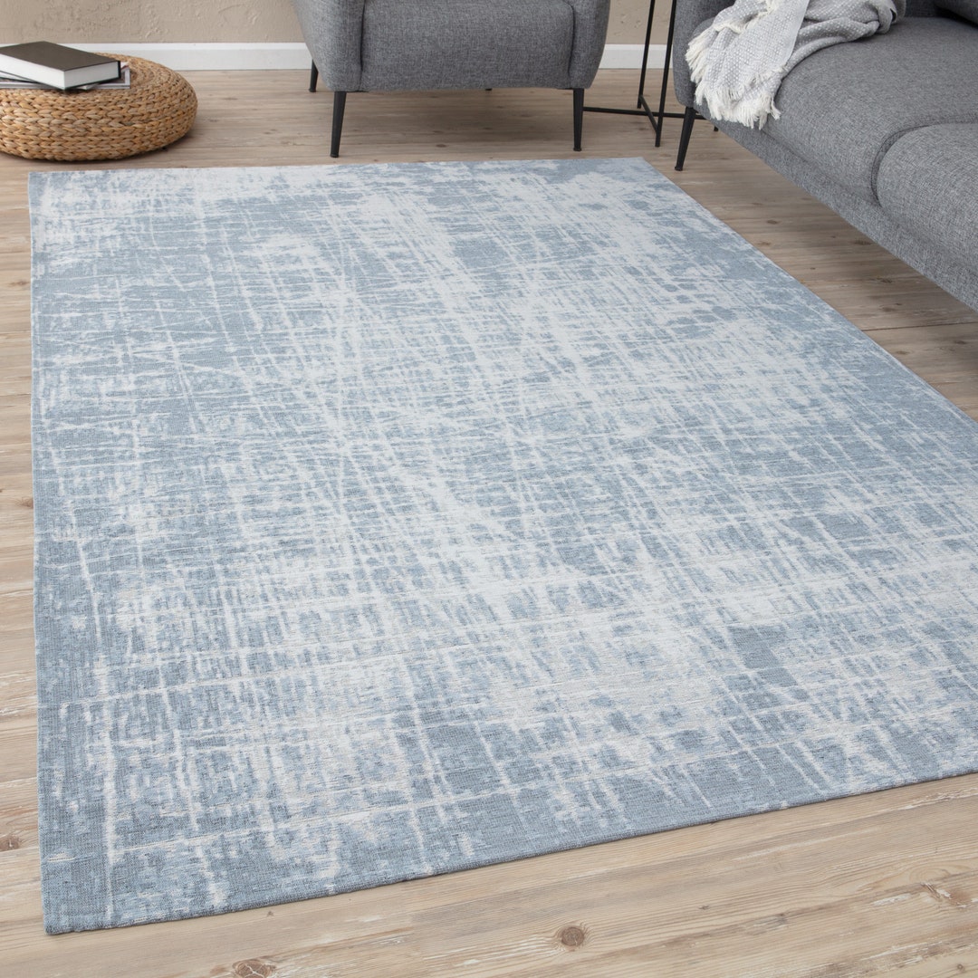 Modern Washable Rugs Carina Collection in Blue Abstract Design Etsy UK
