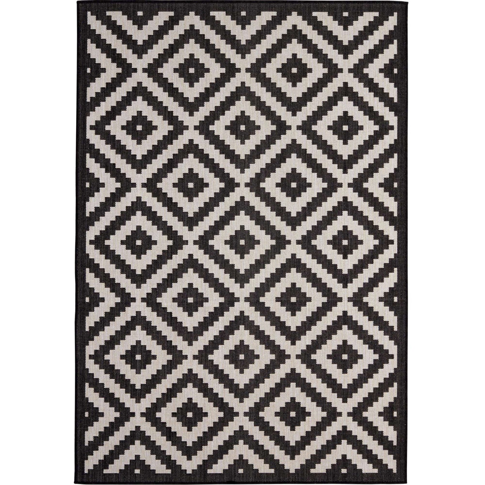 DIAMOND DESIGN BLACK Outdoor & Indoor Rug Durable Weather - Etsy UK