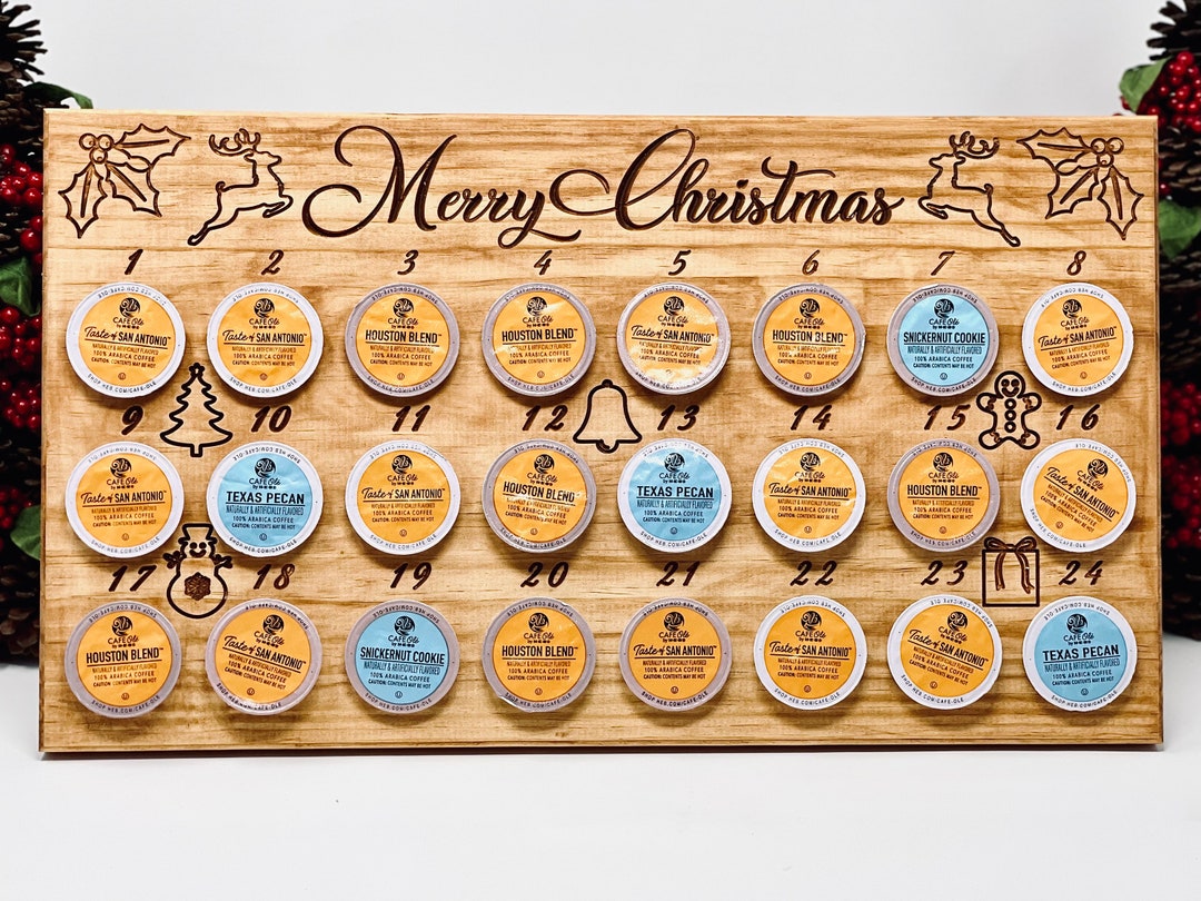 Keurig Christmas Advent Calendar Coffee Pod/k Cup Holder, Handcrafted