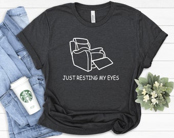 Just Resting My Eyes Shirt, I'm Not Sleeping, Dad Shirt, Funny Grandpa Tee, Grandpa Father Shirt, Fathers Day Gift, Valentines Gift,Gift him