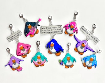 Accesorio de burbuja de chat de Club Penguin, abalorio y pendientes personalizables
