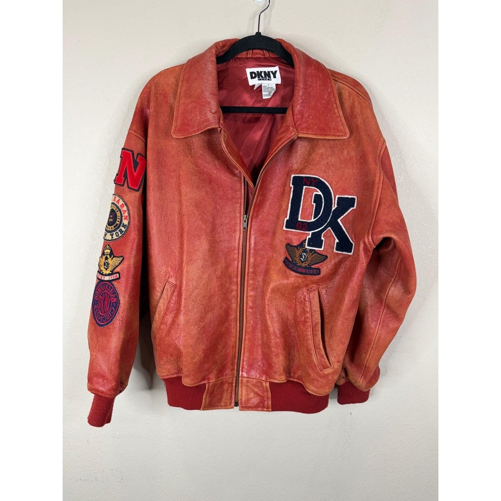Vintage Dkny Leather Jacket - Etsy