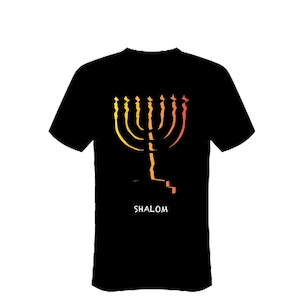 Men and Women&#39;s Menorah T-shirt| Israelite Clothing| Hebrew Clothing |Religious Tee |Hebrew Garments