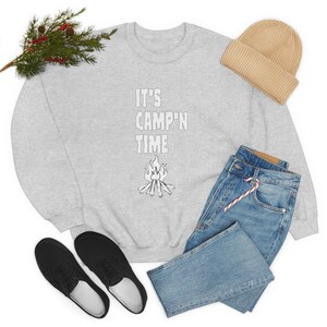 Camping Sweatshirt | Happy Camper Sweatshirt | Camping Gift | Camper Hoodie | Camping Shirt | Campfire Sweater | Gift For Camper