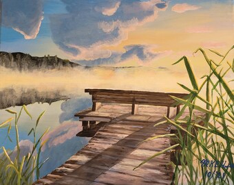 Misty Lake at Dawn