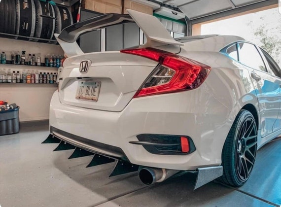 2016 21 Honda Civic Sedan Non sport Custom Rear Diffuser Etsy Canada